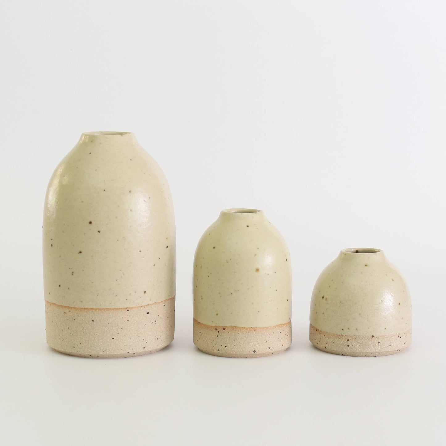 Light Yellow Small Bud Vase Stoneware