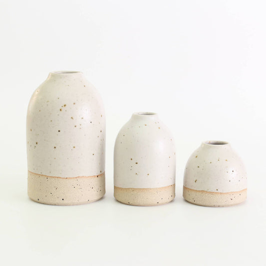 Off-White Small Bud Vase Stoneware