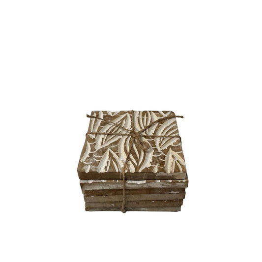 Set of 6 Wooden Coasters | Petals