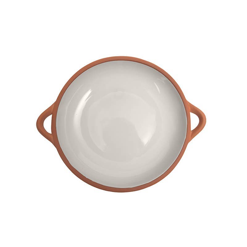 Sintra Large Glazed Terracotta Tapas Dish - Stone
