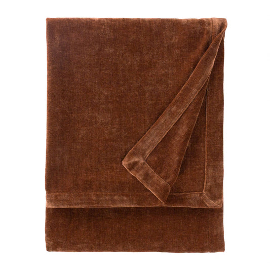 Heavy Chenille Velvet Throw | Nutmeg