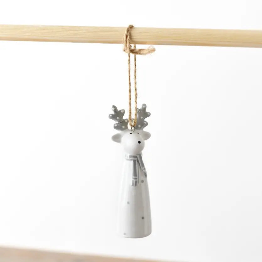 White & Grey Reindeer Hanger
