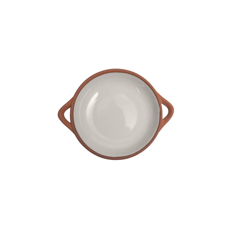 Sintra Small Glazed Terracotta Tapas Dish - Stone