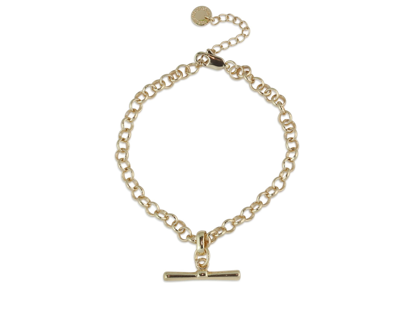 Octavia T Bar Chain Bracelet | Gold Plated