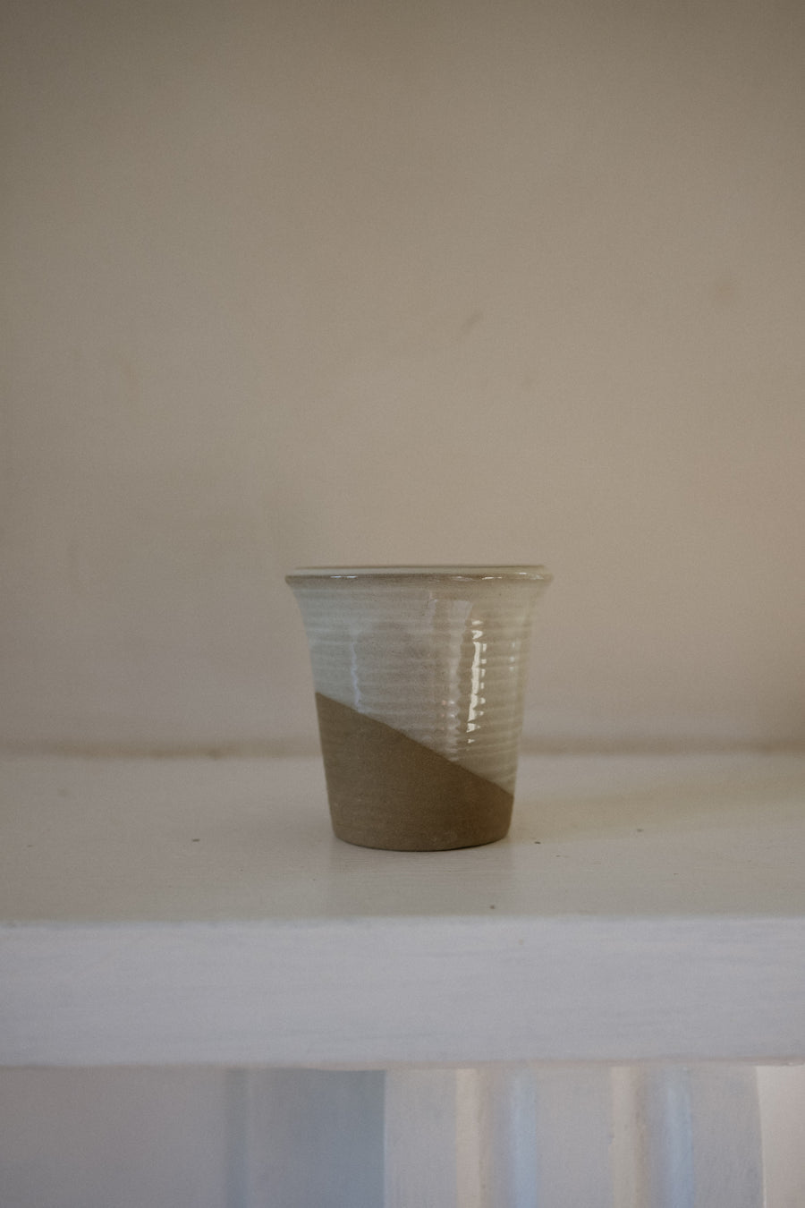 Stoneware cup set of 4 - Milk White