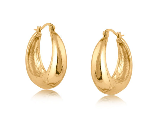 Sophia Organic Shape Hoop Earrings
