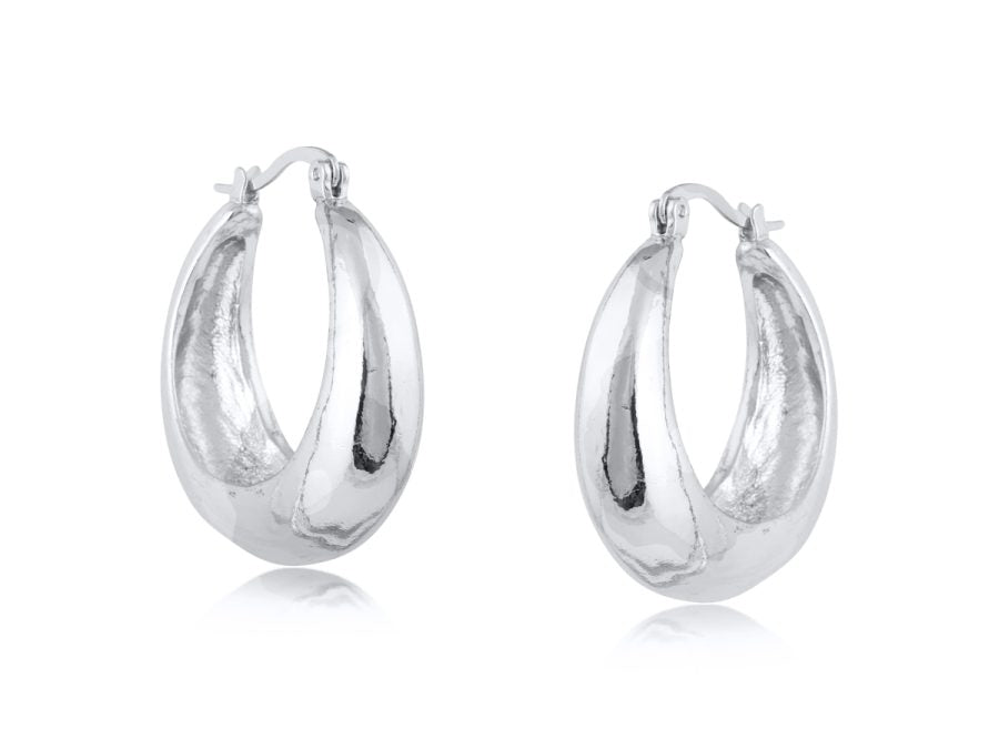 Sophia Organic Shape Hoop Earrings