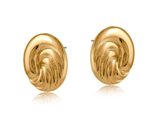 Katya Button Vertex Stud Earrings