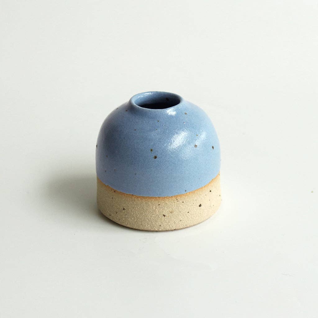 Cornflower Blue Mini Bud Vase Stoneware