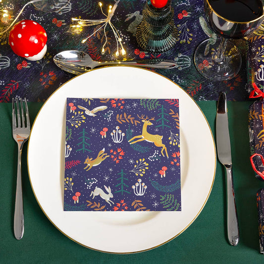 Twilight Forest Christmas Napkins | 20 Pack