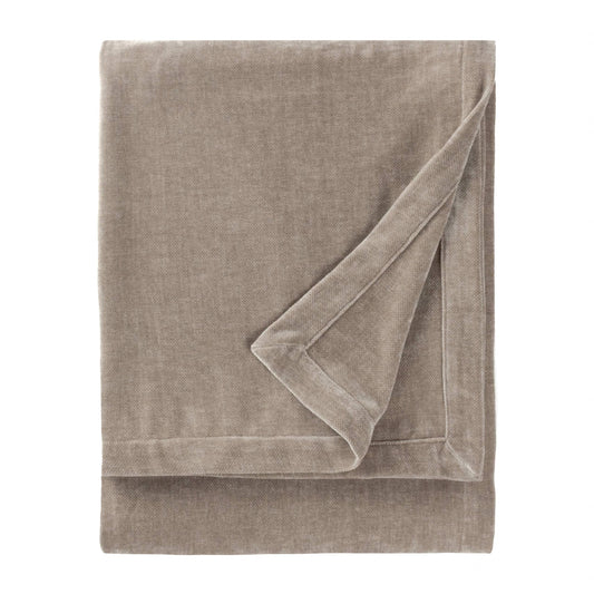 Heavy Chenille Velvet Throw Greige