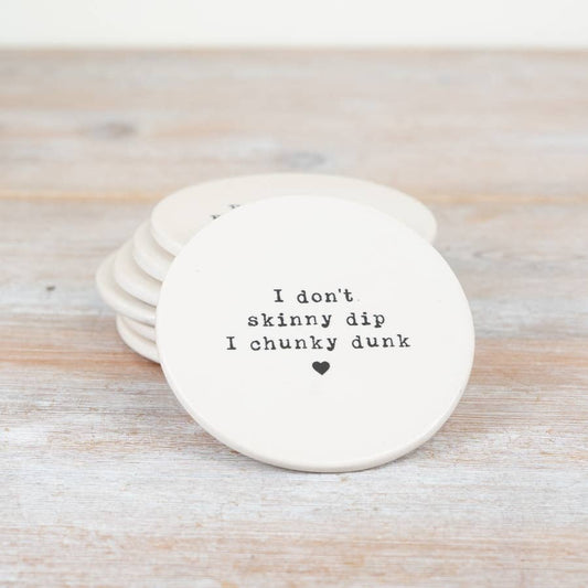 Chunky Dunk Porcelain Coaster, 10cm