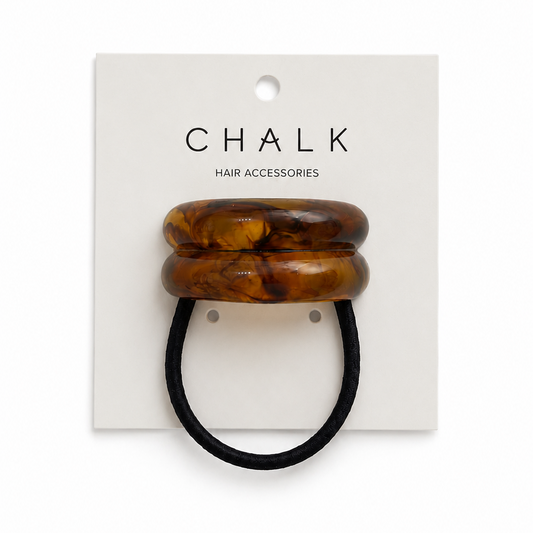 Chalk | Faversham Hair Tie | Dark Tortoiseshell