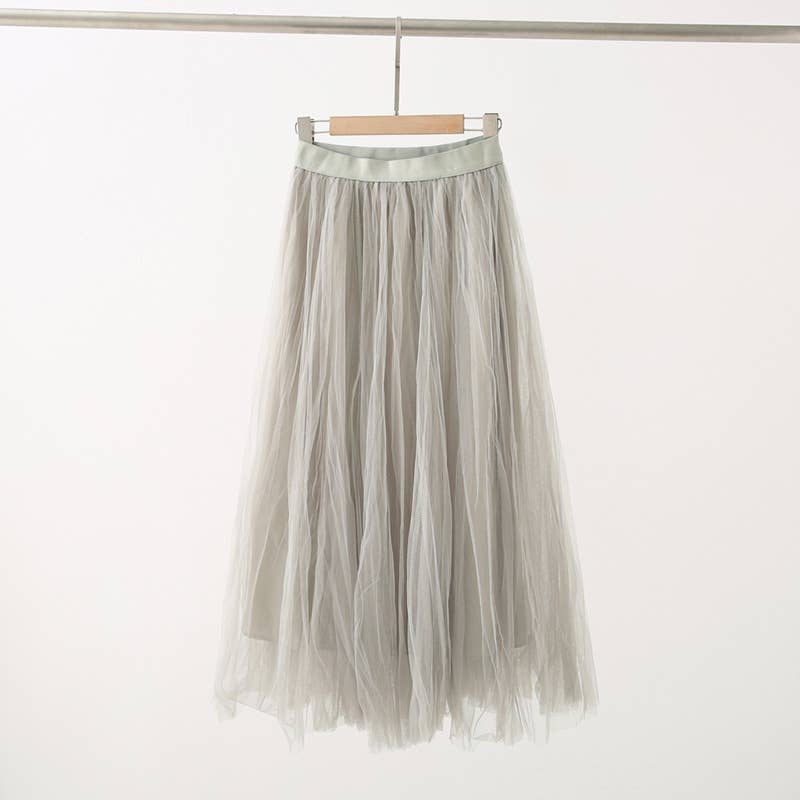 Floaty Crinkle Skirt | Pistachio Green