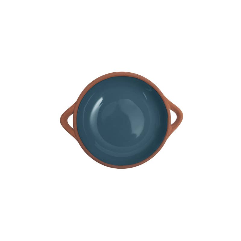 Sintra Small Glazed Terracotta Tapas Dish - Ink Blue