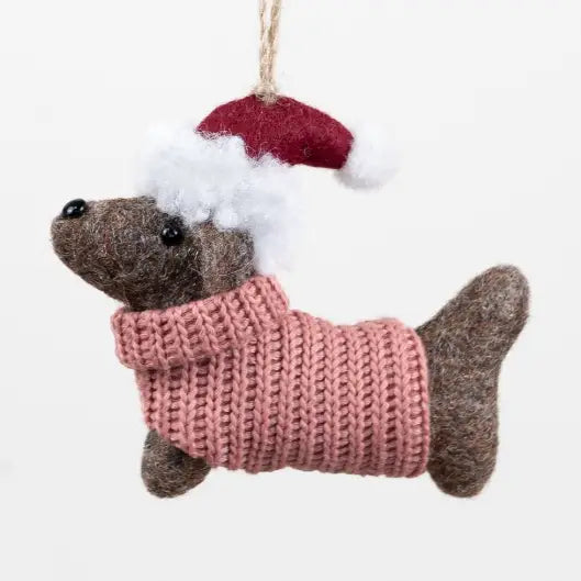 Festive Dog Hanging Decoration