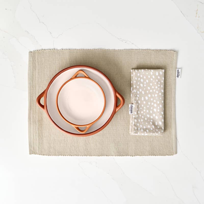 Sintra Small Glazed Terracotta Tapas Dish - Stone