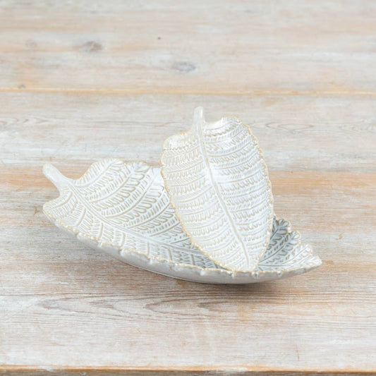 Porcelain Leaf Dish, 25cm