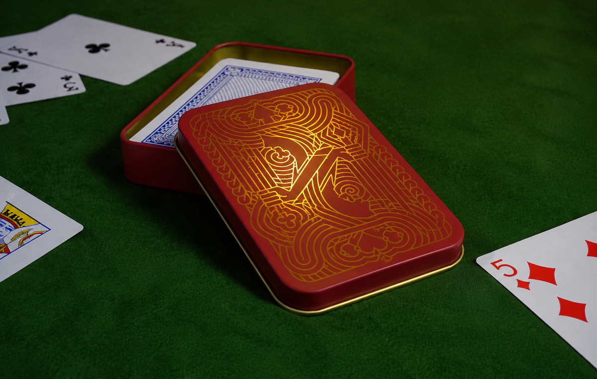 Playing Card Tin With Cards