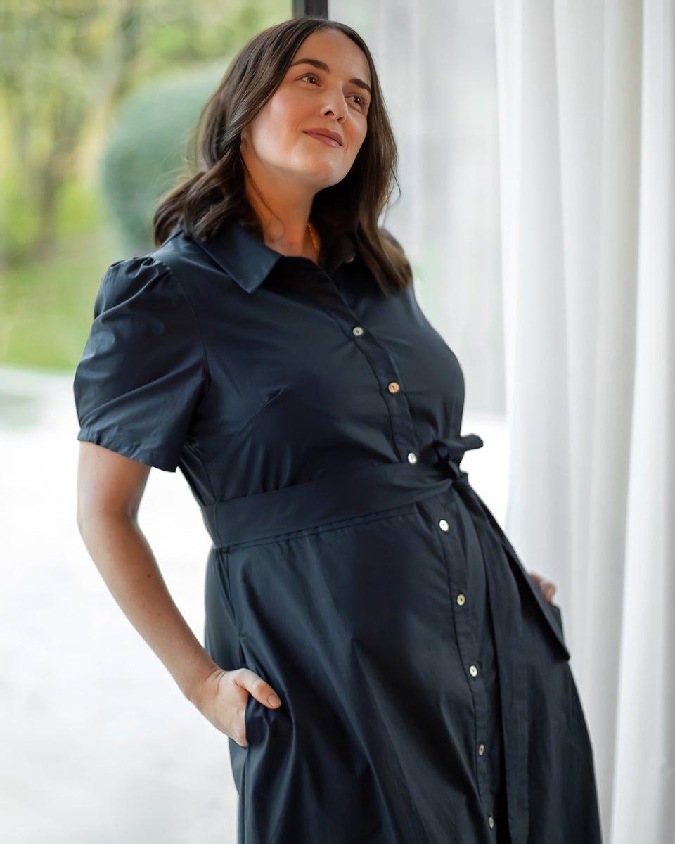 Chalk | Holly Dress | Navy