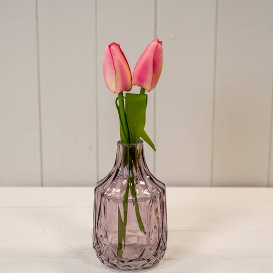Amethyst Glass Bottle/Candle Holder