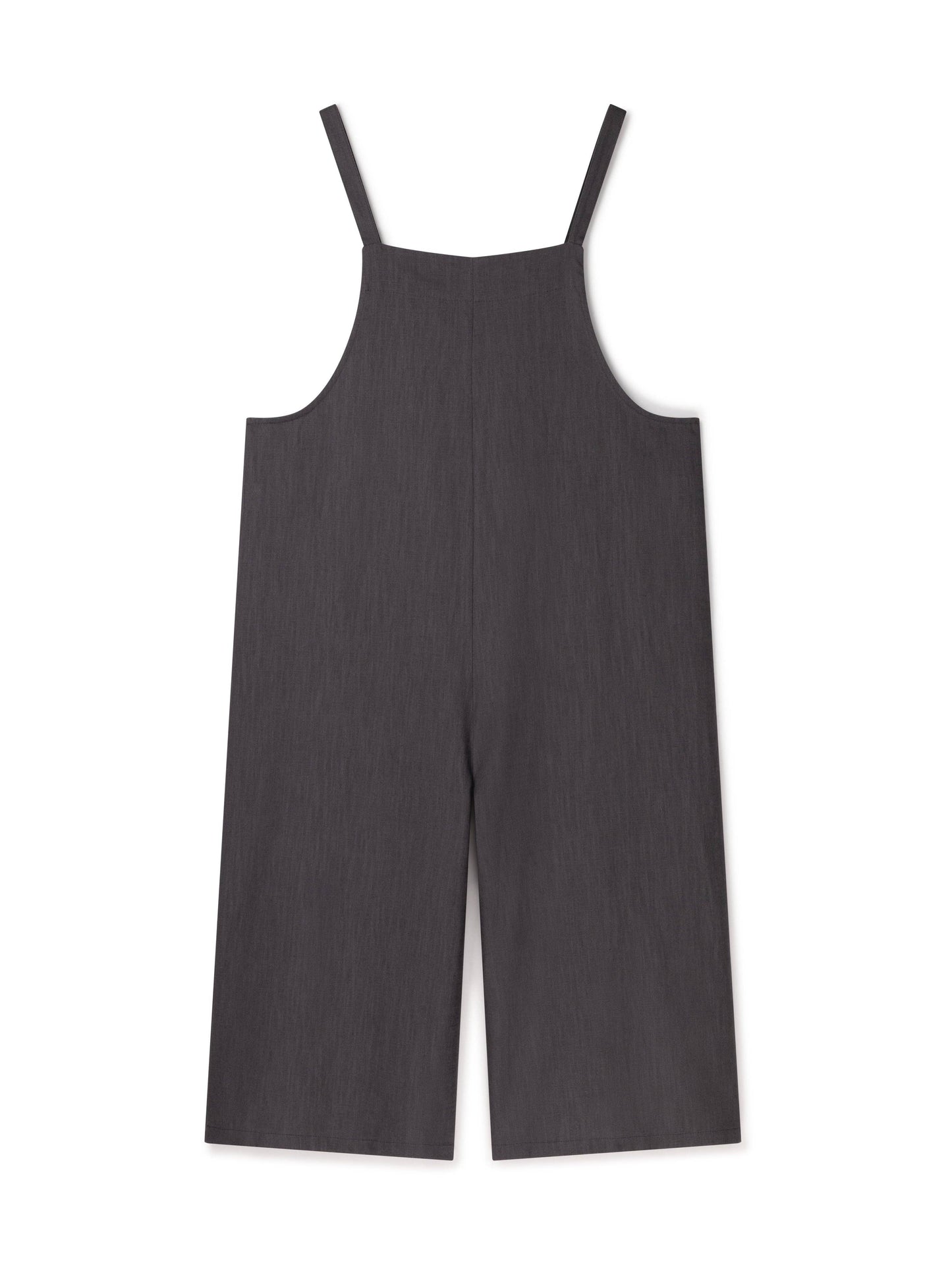 Chalk | Grace Linen Jumpsuit | Charcoal