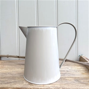 Vintage Style Cream Metal Jug | 20cm