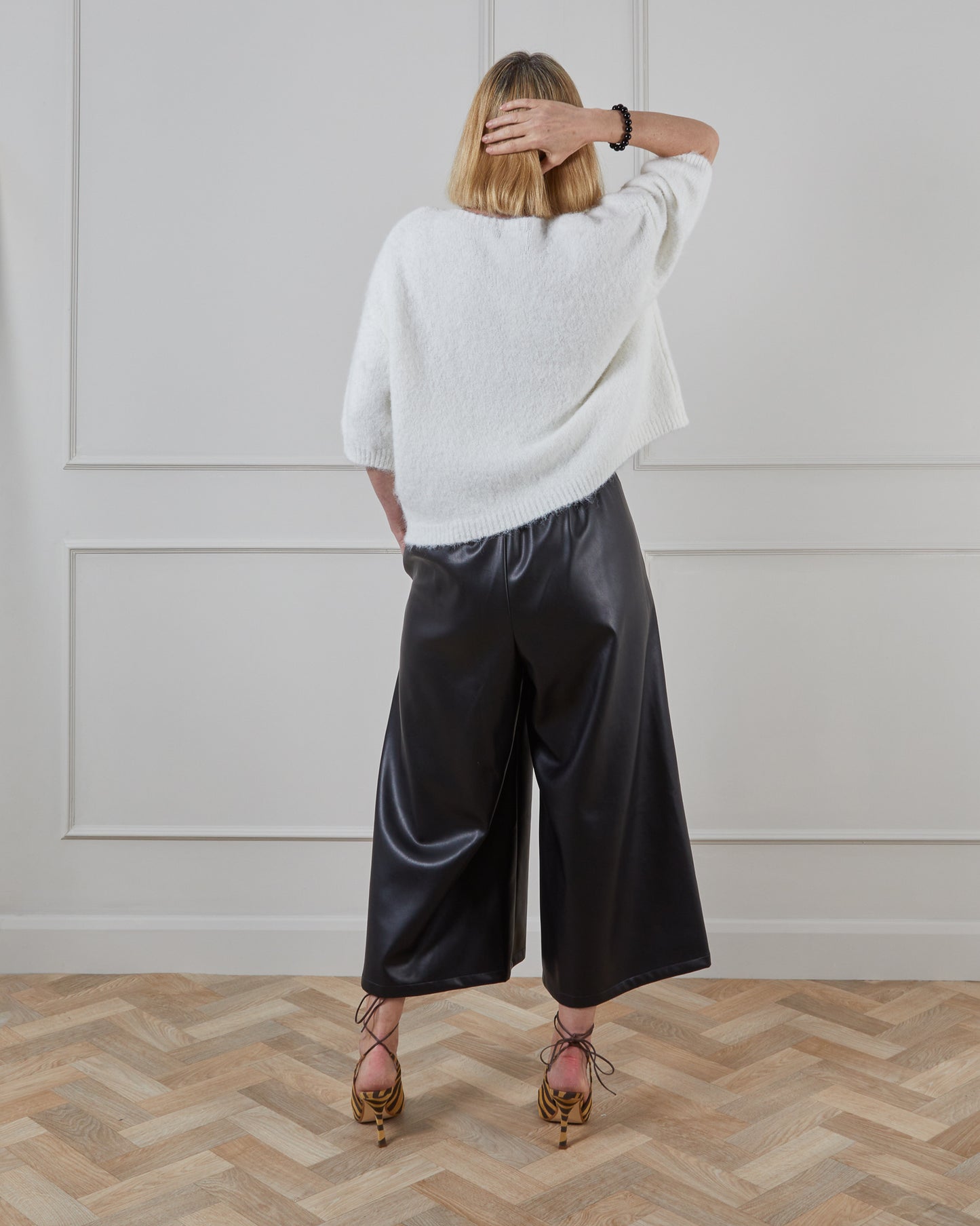Darcy Faux Leather Trousers | Black