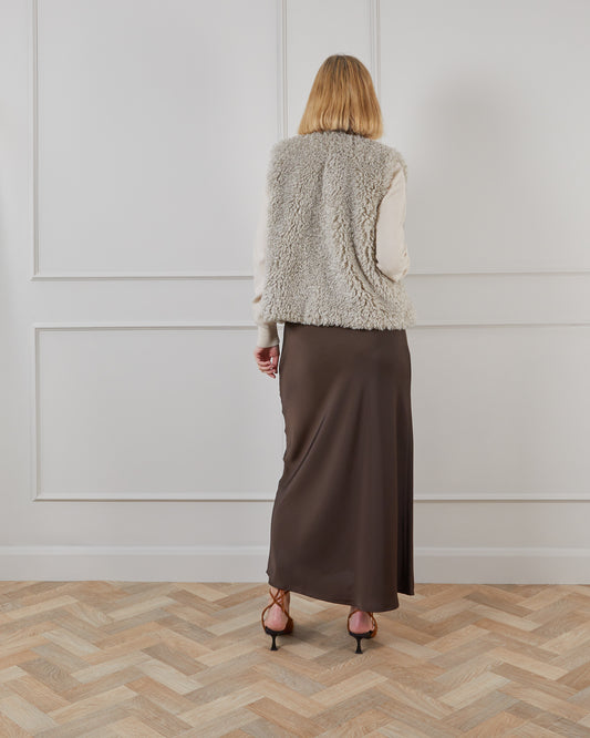 Chalk | Maeve Skirt | Chocolate