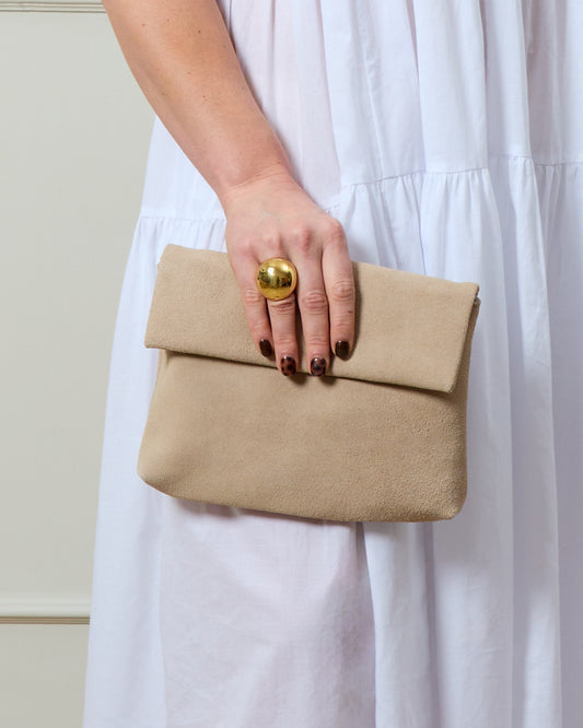 Chalk | Putney Bag | Suede | Stone