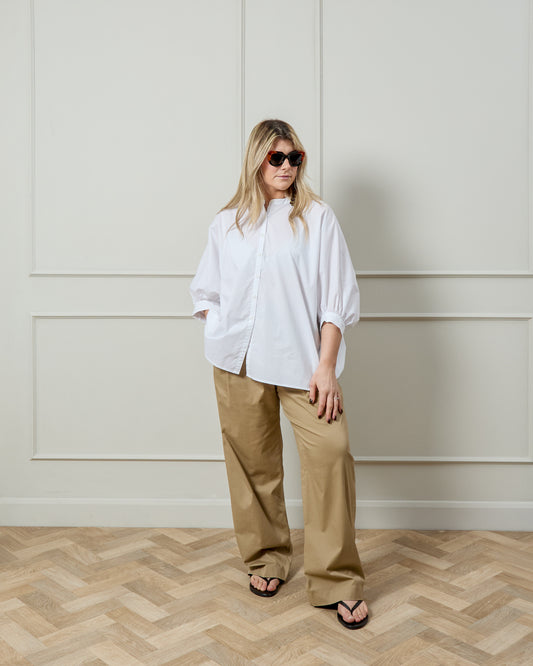 Chalk | Poppy Shirt | White