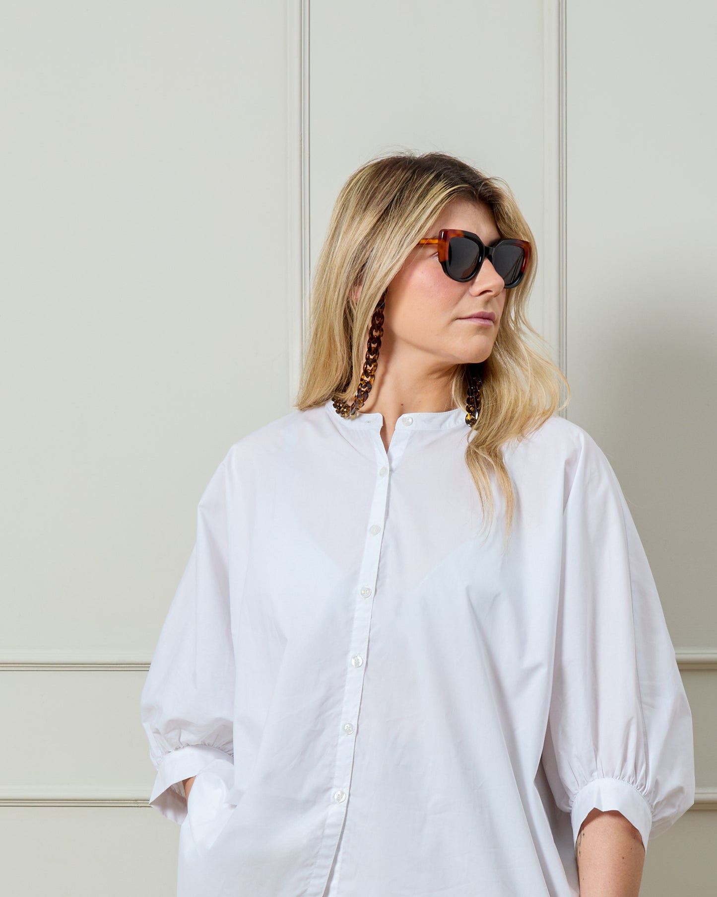 Chalk | Poppy Shirt | White