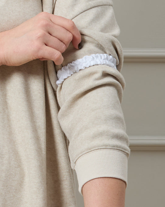 Chalk | Belinda Sleeve Garter | Off White