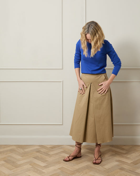 Chalk | Tamara Skirt | Dark Beige