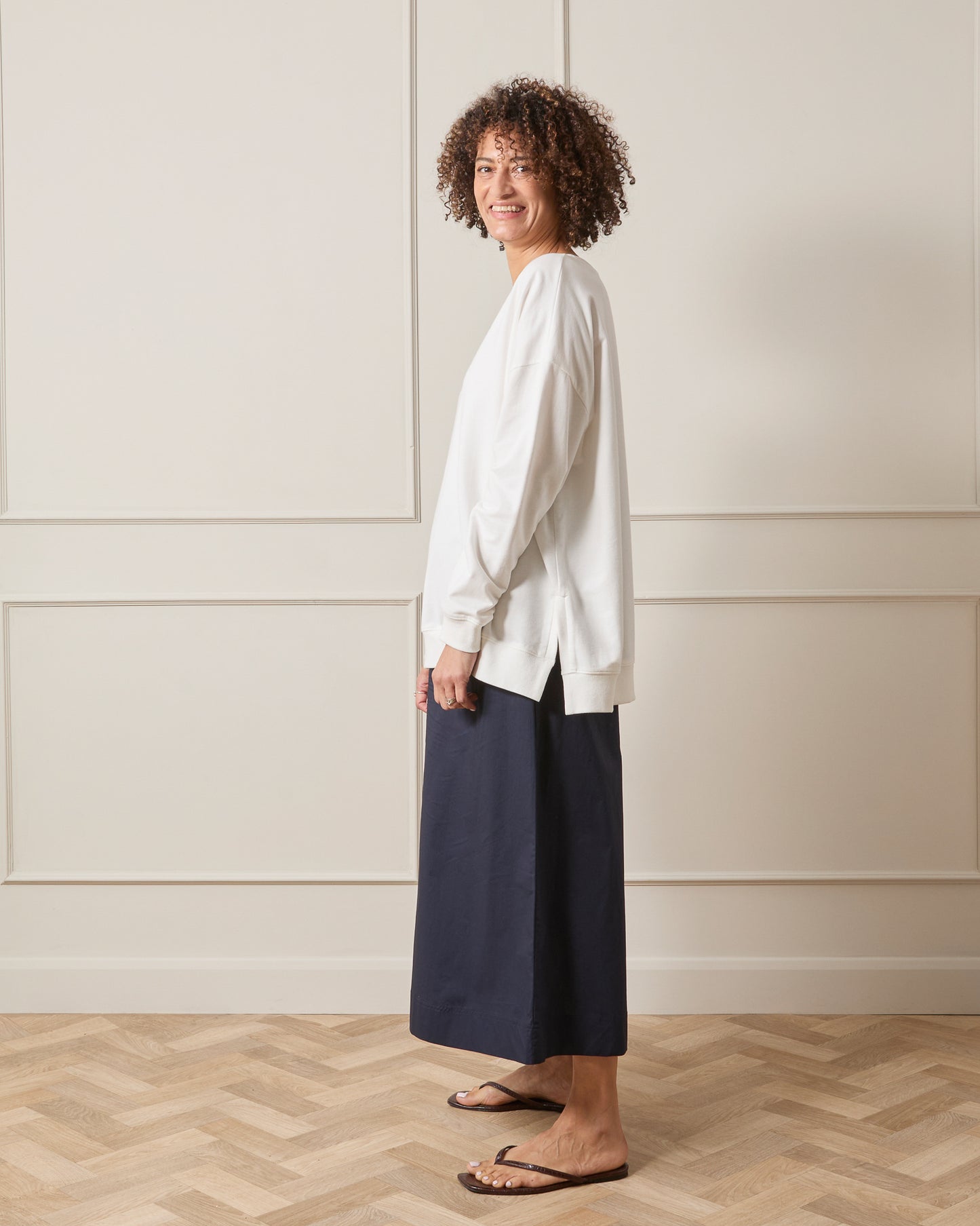 Chalk | Rachel Sweatshirt | White
