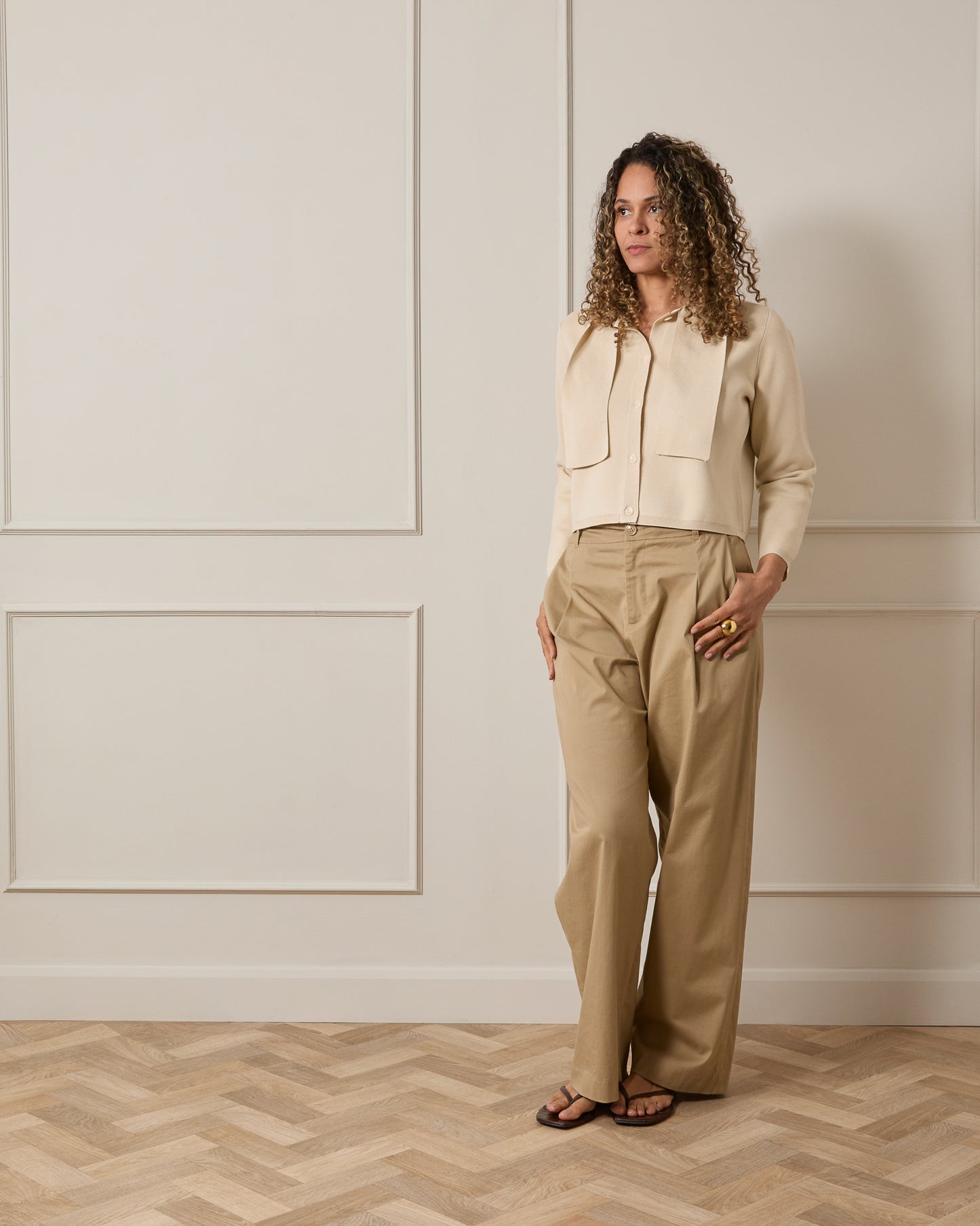 Chalk | Camilla Cardigan | Stone