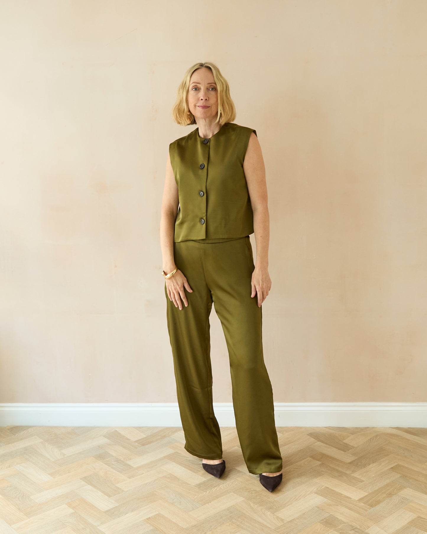 Chalk | Evie Trouser | Avocado