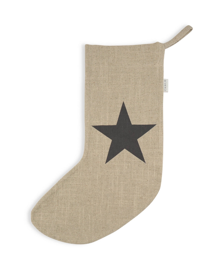 Christmas Stocking Ramie Cotton | Star