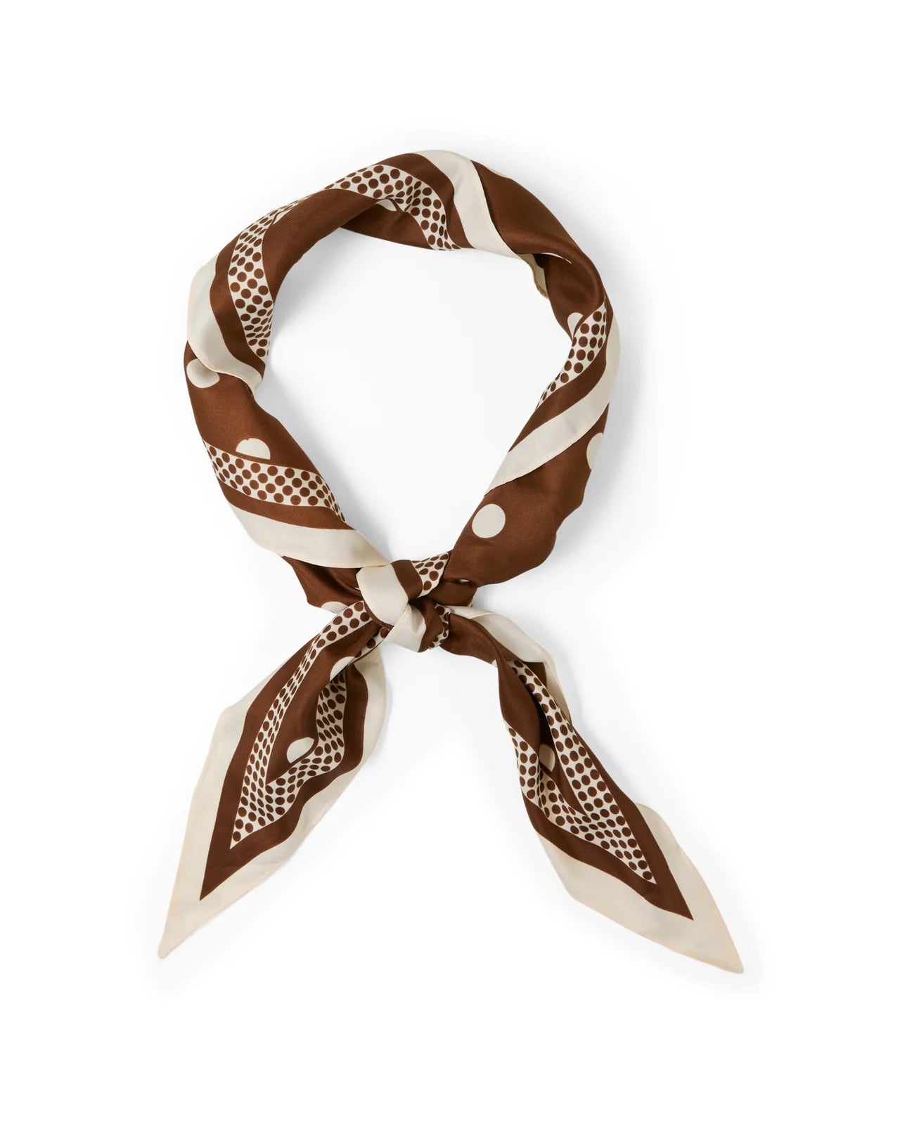 Chalk | Ottie Scarf | Medium Spot | Brown