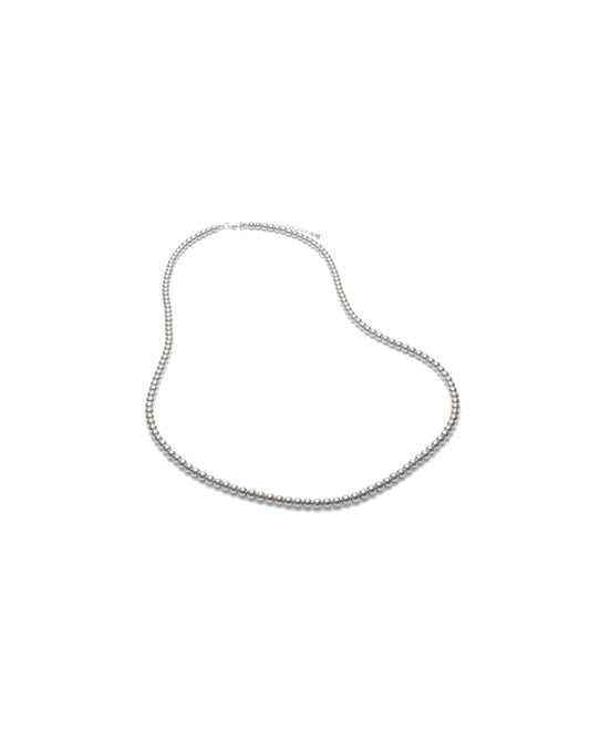 Chalk | Burley Long Beaded Necklace | Grey