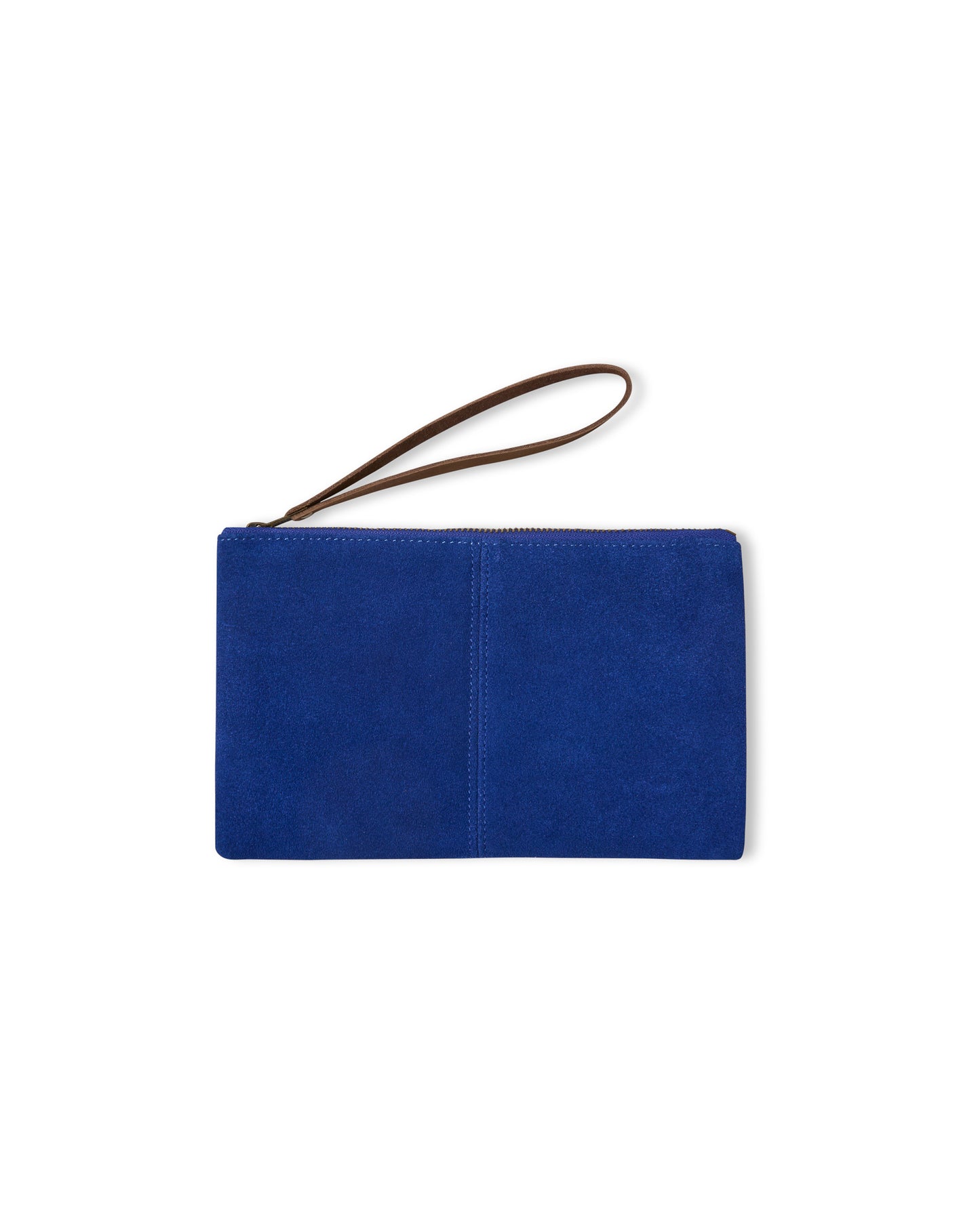 Chalk | Kensington Pouch Bag | Suede |Cobalt Blue