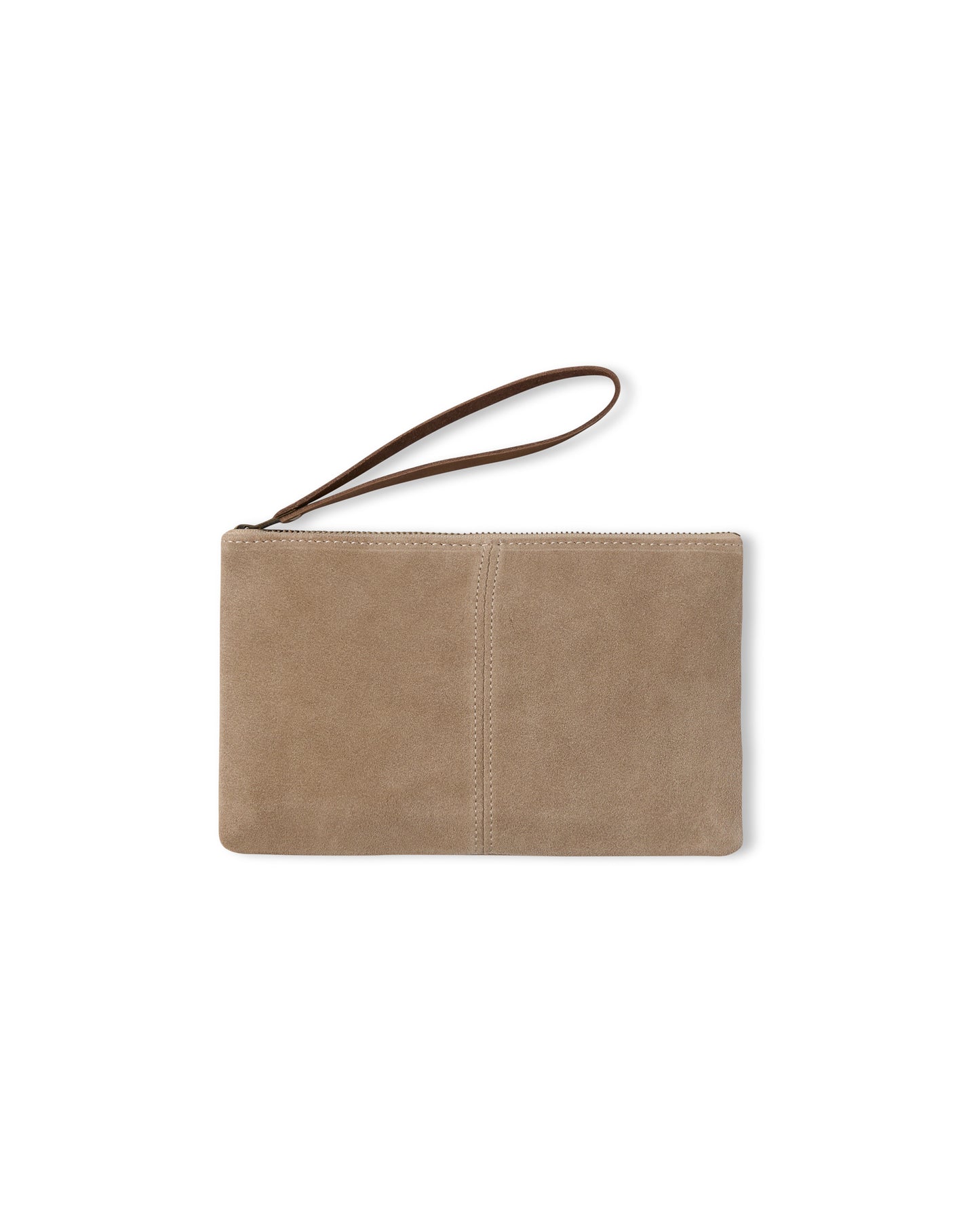 Chalk | Kensington Pouch Bag | Suede | Stone