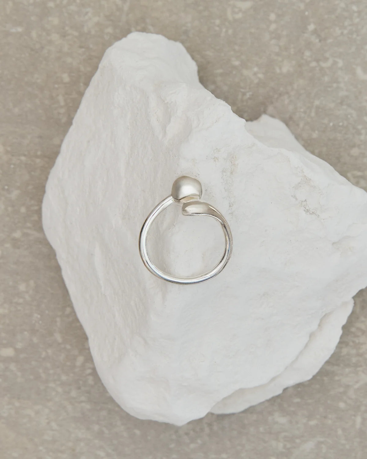 Chalk | Open Ball Ring | Silver