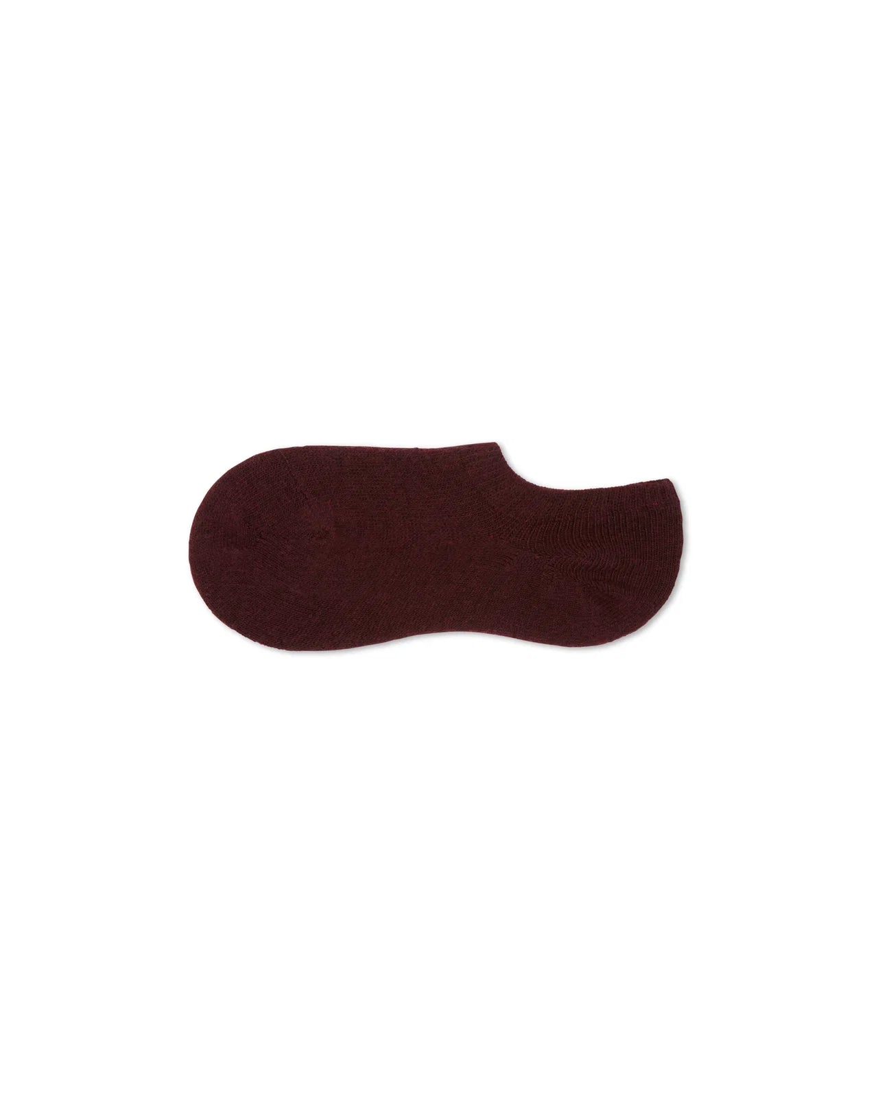 Chalk | Cosy Cashmere No Show Sock | Merlot