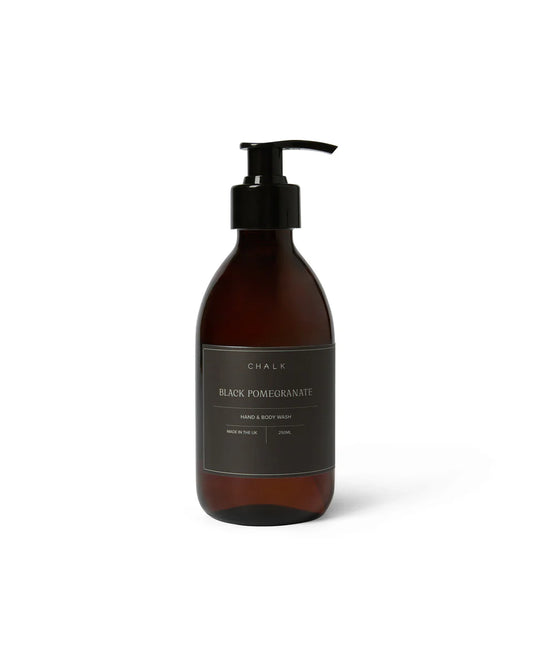Chalk | Amber Glass Hand & Body Wash | Black Pomegranate | 250ml