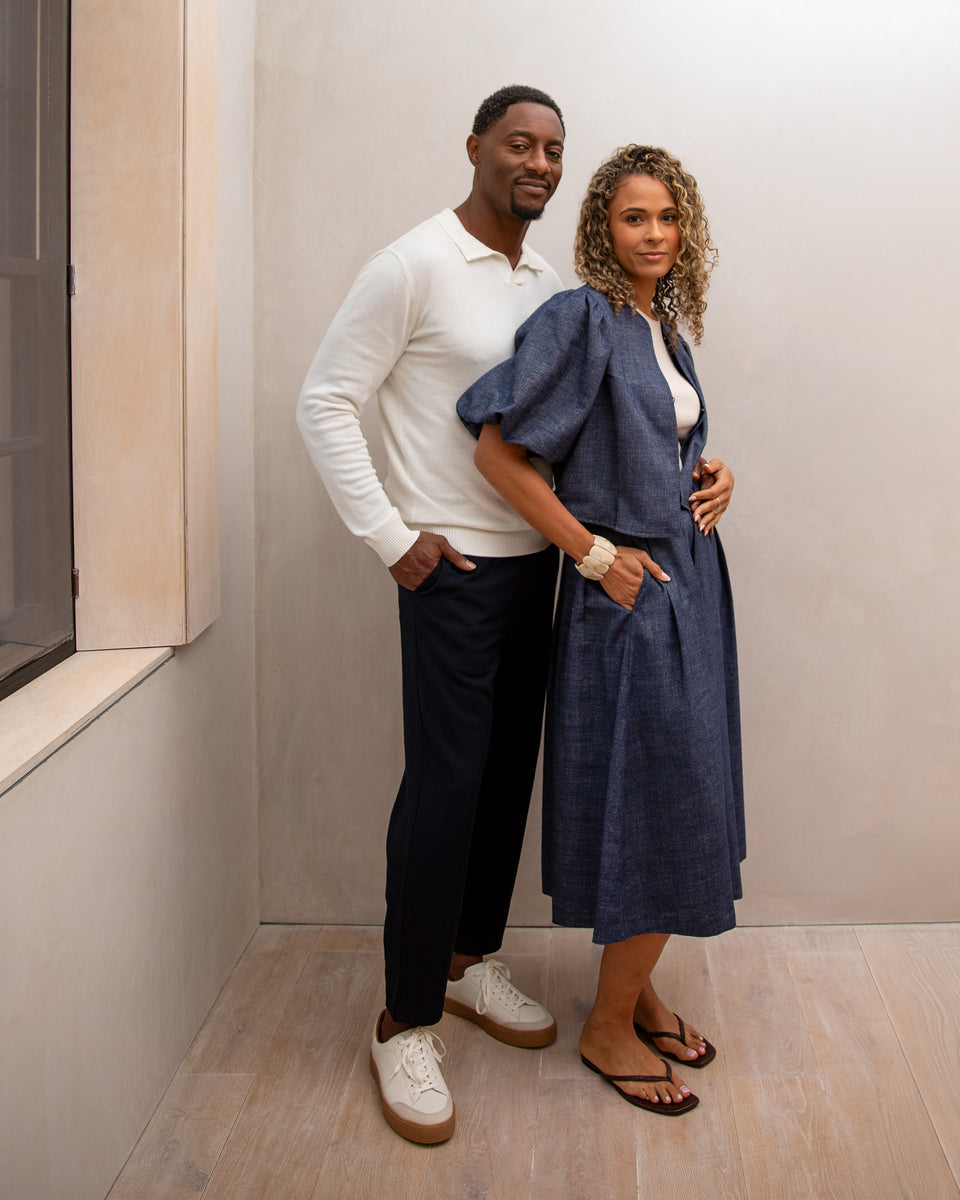 Chalk | Jessica Jacket | Dark Denim