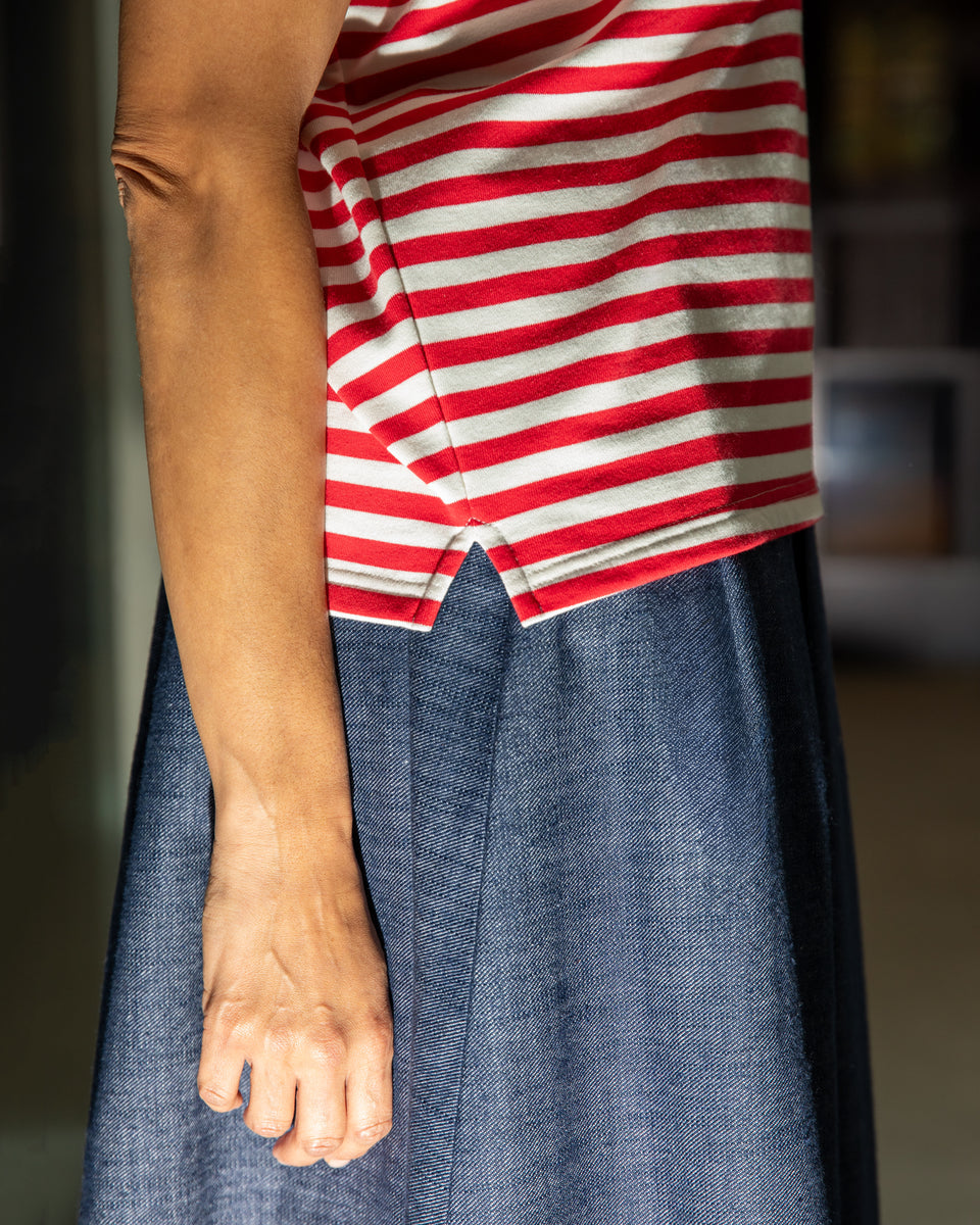 Chalk | Wei Stripe Top | Red/Ecru
