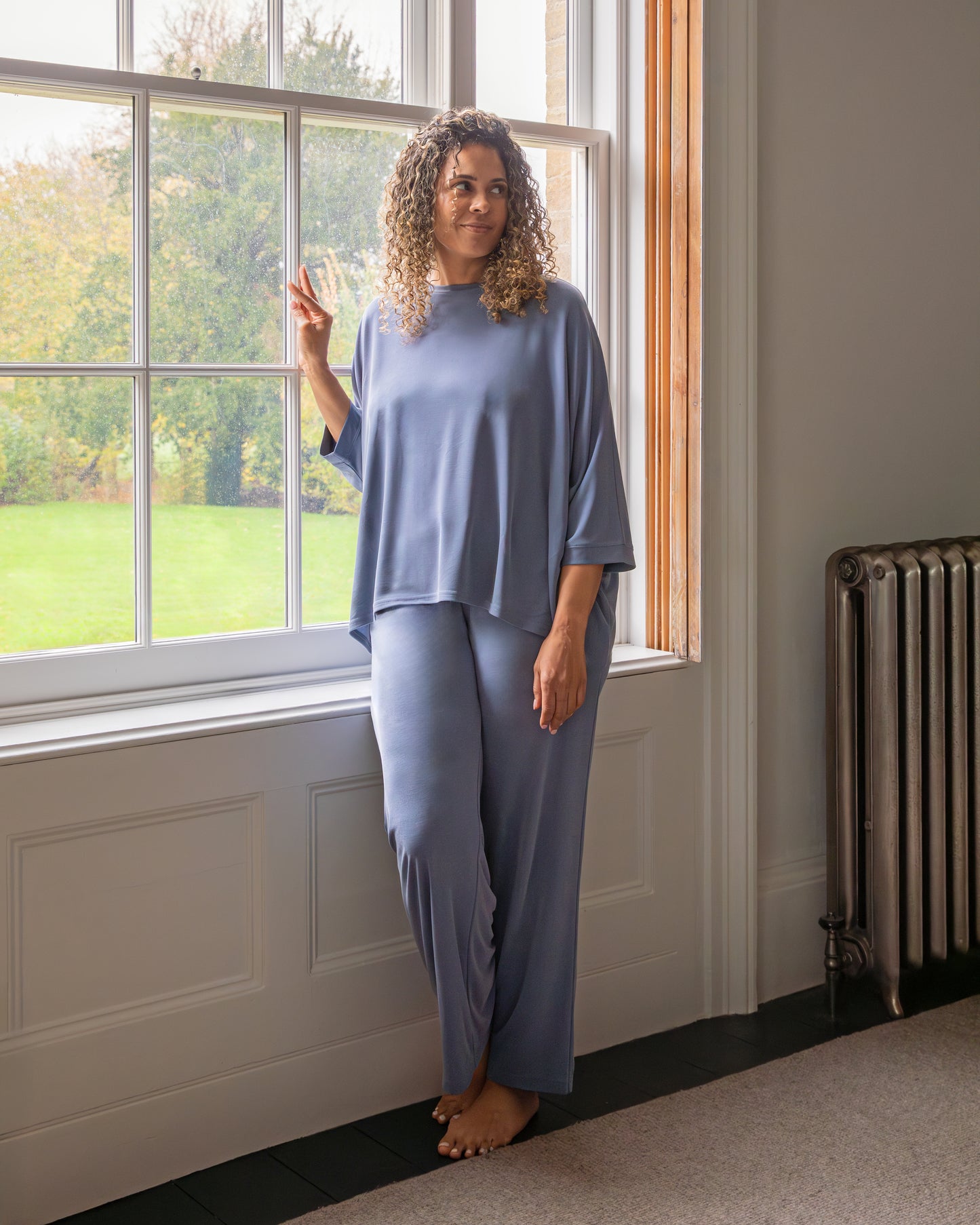 Chalk | Leona Pant | Airforce Blue