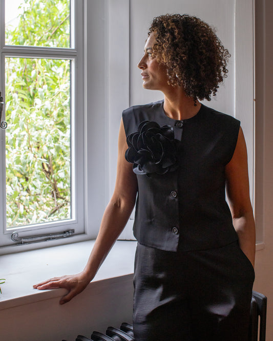 Chalk | Sally Waistcoat | Black