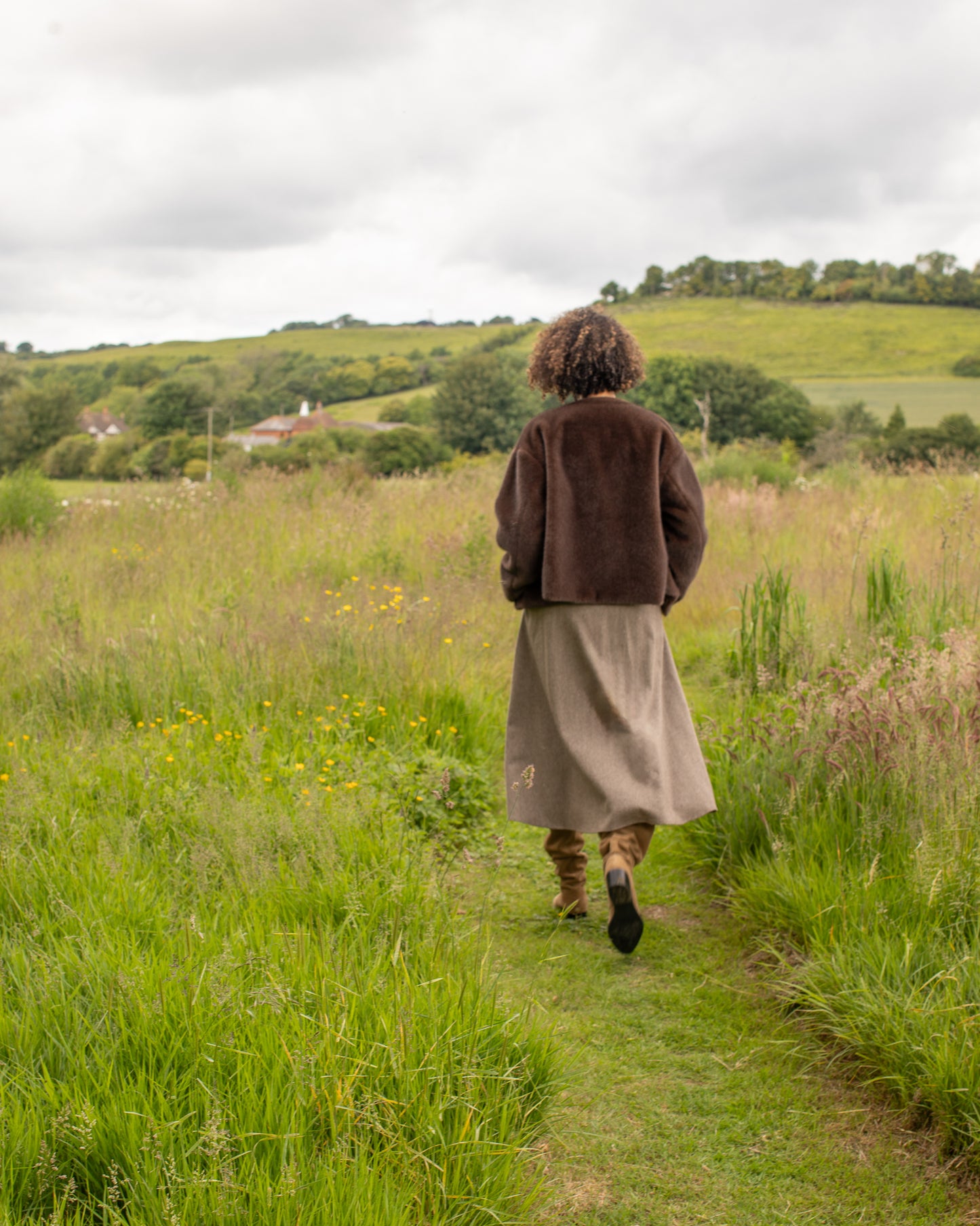 Chalk | Tamara Skirt | Chestnut